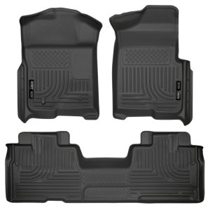 Ford F-150 Floor Liners - Front + Rear - Husky Liners - WeatherBeater Combo - Black - `09-`12 Ford F-150 Floor Liners - Front + Rear - Husky Liners - WeatherBeater Combo - Black - `09-`12